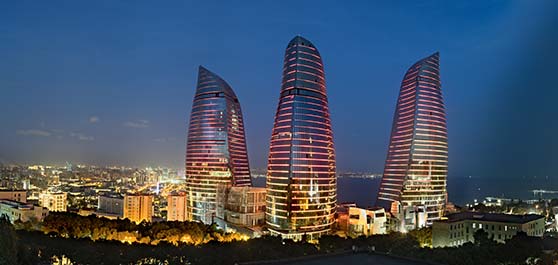 برج‌های شعله باکو - آذربایجان